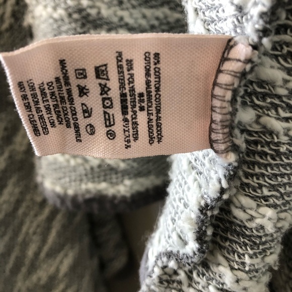 Free People Loop Knit Raw Trim Grey Open Cardigan - Picture 9 of 9